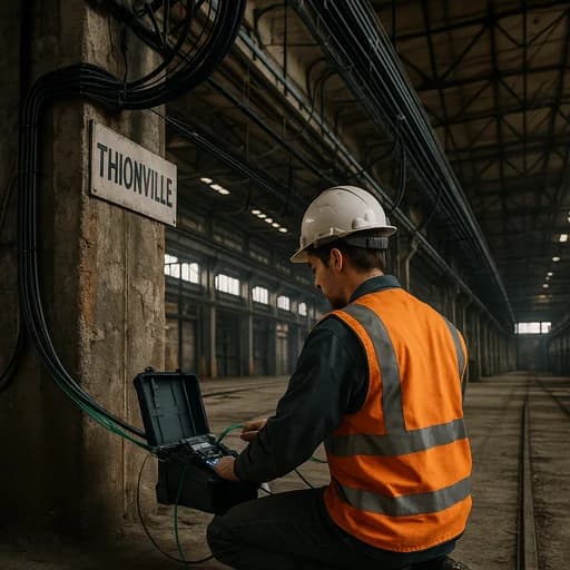 Installation fibre optique en zone industrielle à Thionville