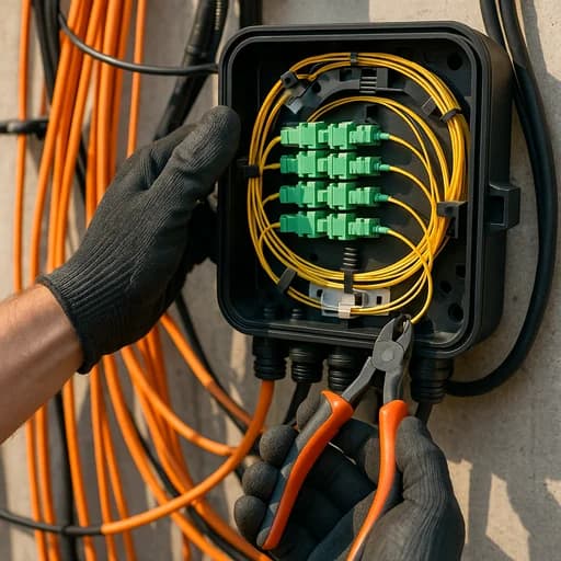 Maintenance réseau fibre optique à Mulhouse