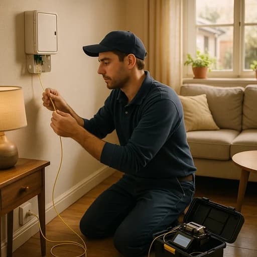 Installation fibre dans une maison à Nancy