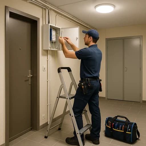 Raccordement fibre optique immeuble à Strasbourg